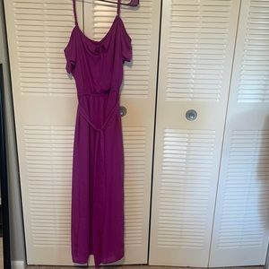 City chic purple dress off the shoulder XS